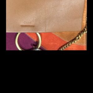 Chloe Tan Leather Clutch with Wristlet